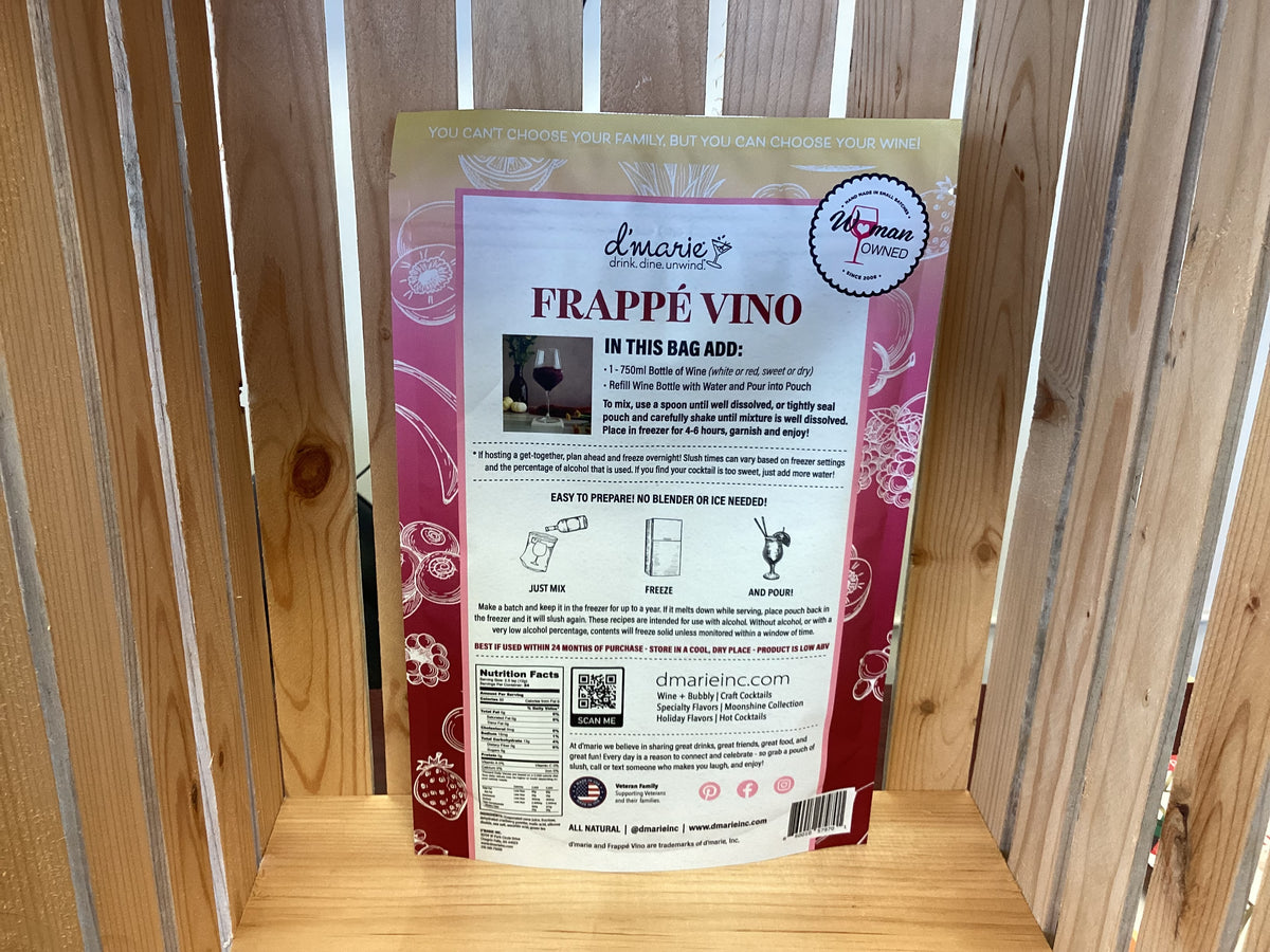 Original Frappé Vino Frozen Wine Slush Mix- Ready-To-Freeze Cocktail